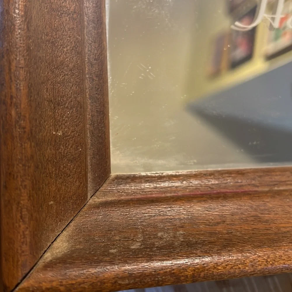 Vintage Framed Mirror with Butterfly and Auote
